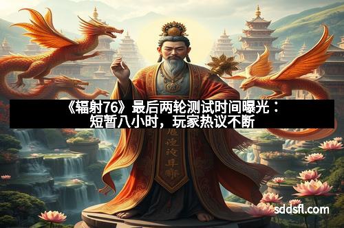 《辐射76》最后两轮测试时间曝光:短暂八小时,玩家热议不断